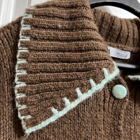 Zara Contrast Topstitching Knit Cardigan - Picture 9 of 16